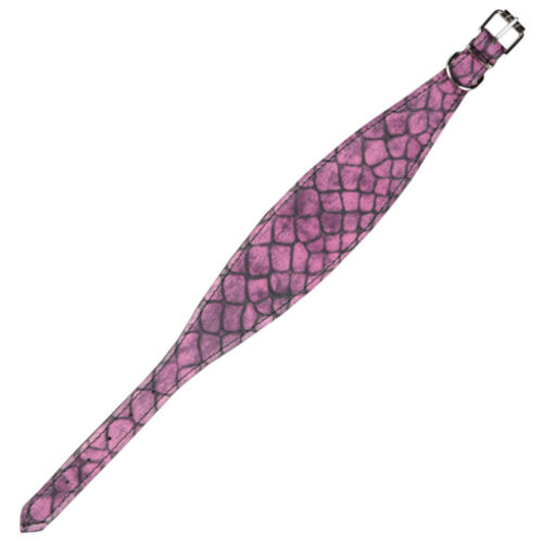 Arppe de cuero estampado rosa collar para galgos Imagen numero 1