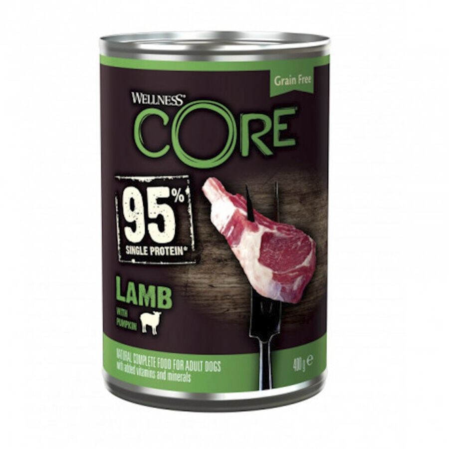400 g Wellness Core Cordero con Calabaza lata para perros, , large indicador imagen numero 1