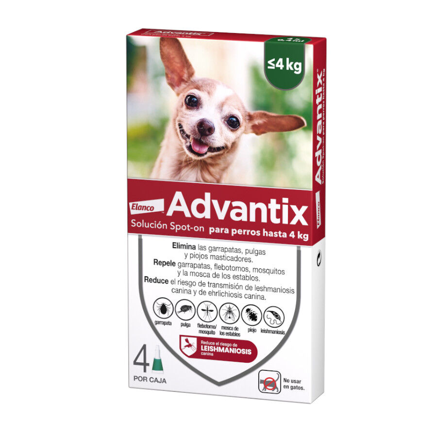 0-4 kg (4 uds.)Advantix Pipetas Antiparasitarias para perros, , large indicador imagen numero 1