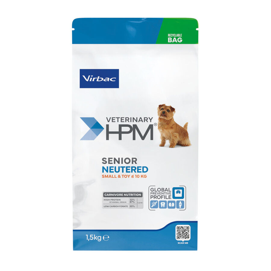 Virbac Veterinary HPM Senior Neutered Small & Toy pienso para perros