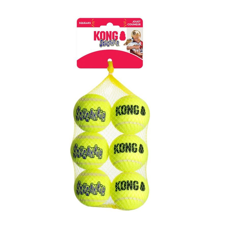Kong SqueakAir Pelotas de Tennis para perros -Pack 6, , large indicador imagen numero 1