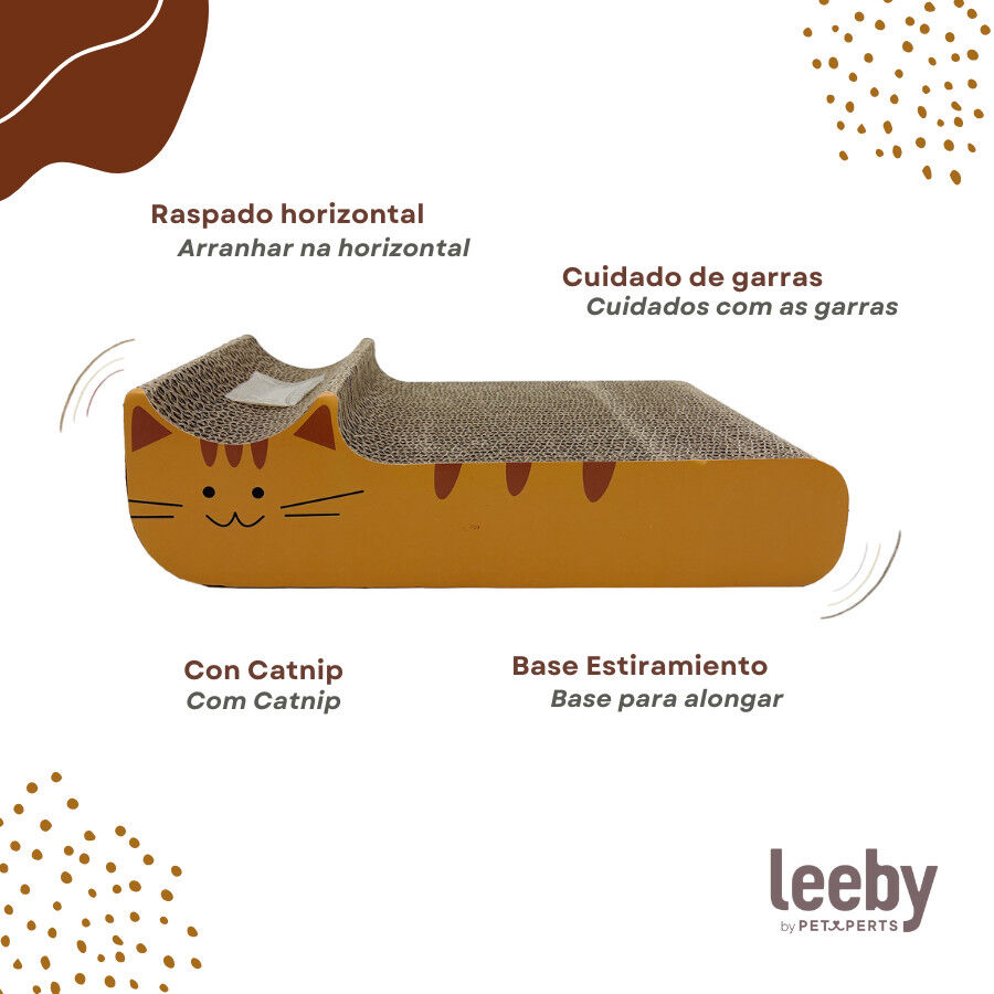 Leeby Kira tabla rascador de cart&oacute;n naranja para gatos, , large indicador imagen numero 4