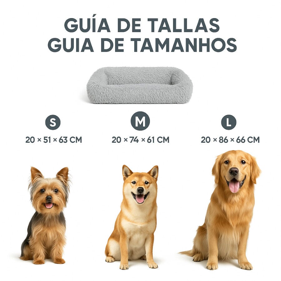 Leeby Cuna Antiestr&eacute;s Desenfundable Gris para perros, , large indicador imagen numero 4