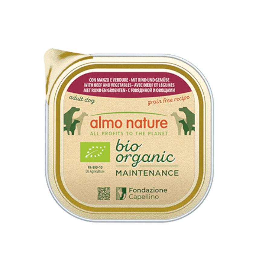 300 g  Almo Nature Bio Organic Maintenance  Grain Free Ternera y Verduras tarrina para perros, , large Imagen numero 1