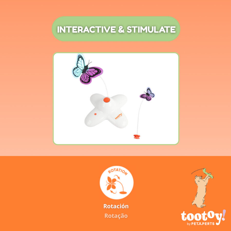 Tootoy! Mariposa Se&ntilde;uelo Interactiva para gatos, , large indicador imagen numero 5