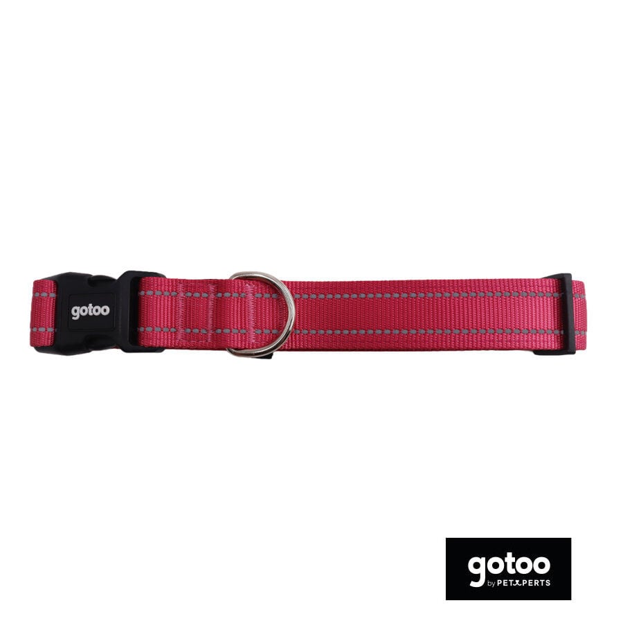Gotoo Collar de nylon reflectante rosa para perros, , large indicador imagen numero 2