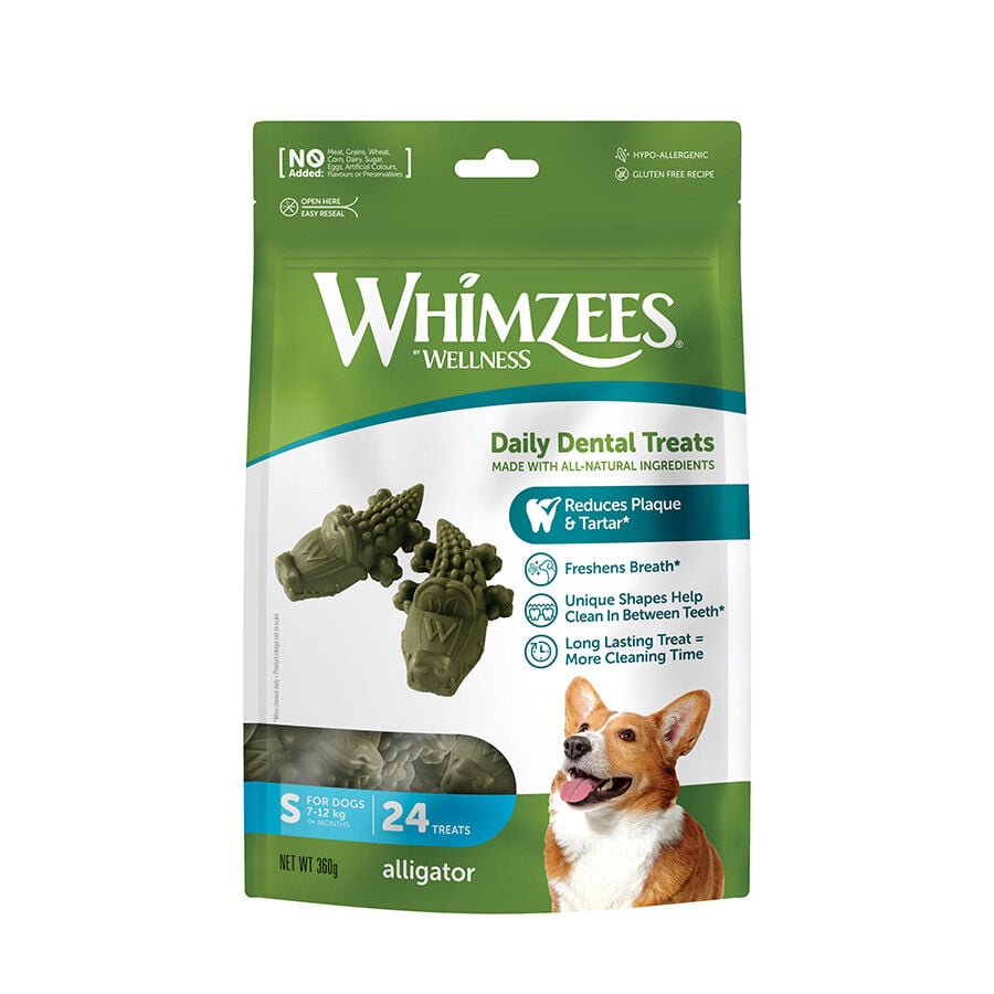 Whimzees Snacks Dentales Cocodrilo para perros de razas peque&ntilde;as
