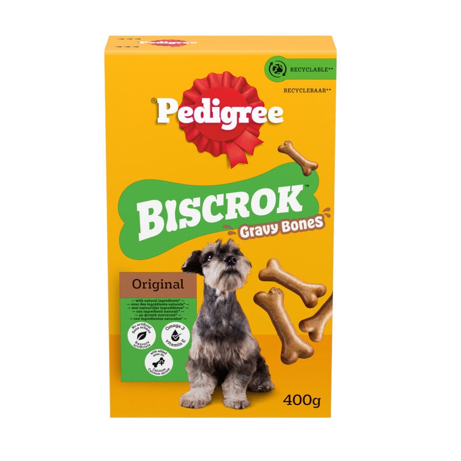 400 g Pedigree Biscrok Gravy Bones Galletas Snacks para perros, , large indicador imagen numero 1