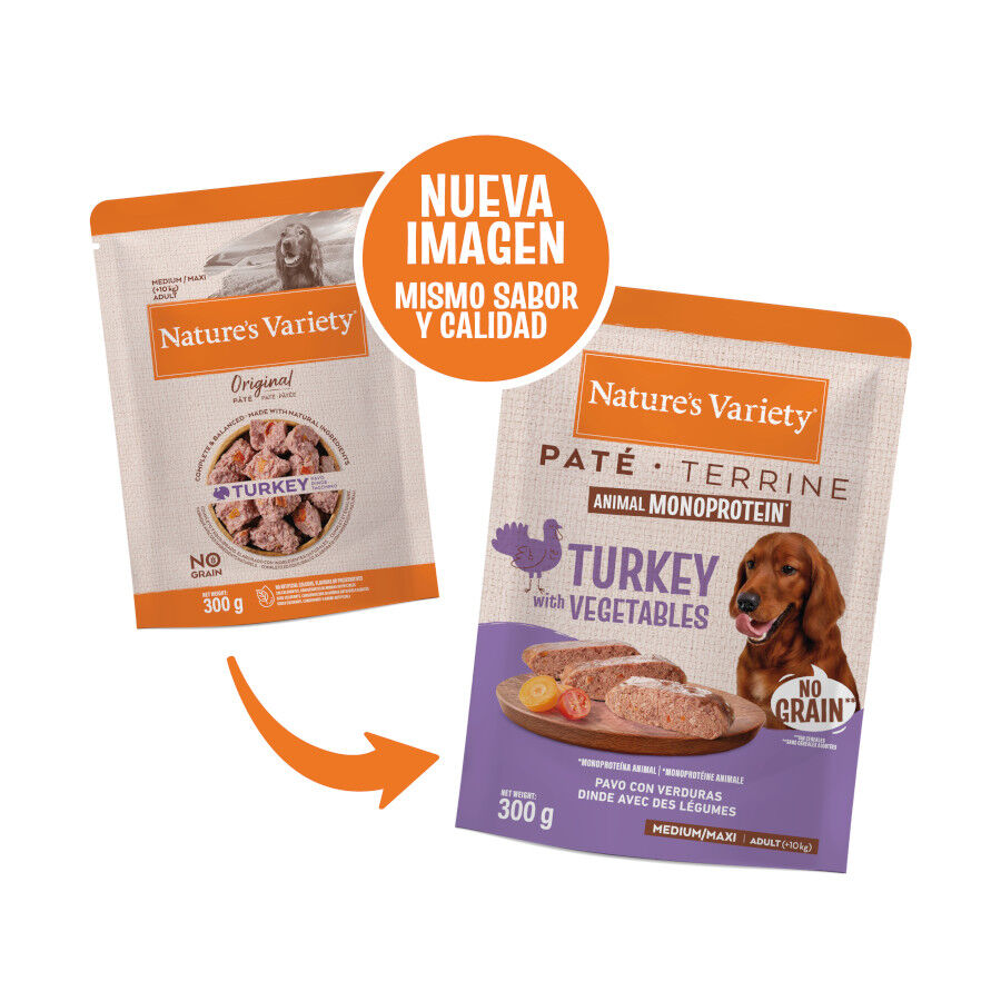 300 g Nature's Variety Original Medium/Maxi Adult pavo sobre para perros, , large Imagen numero 2