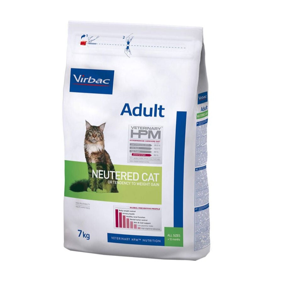 7 kg Virbac Adult Neutered HPM Pienso para gatos, , large Imagen numero 1