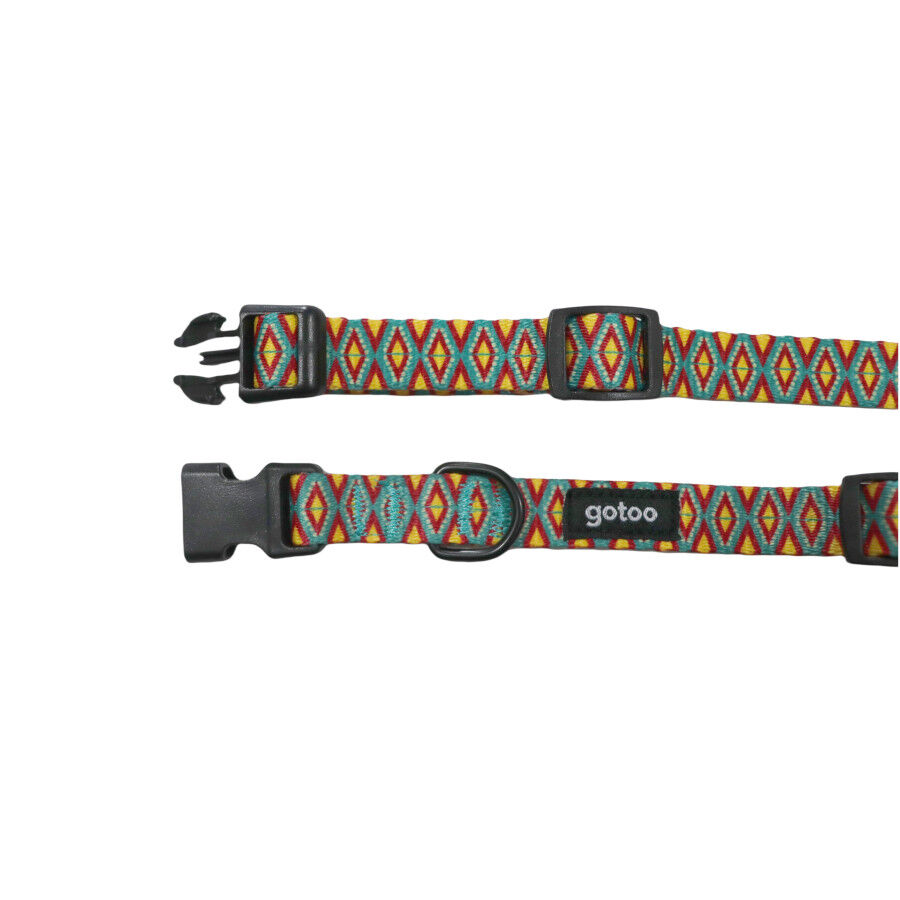 Gotoo Collar estampado geom&eacute;trico para perros, , large indicador imagen numero 3