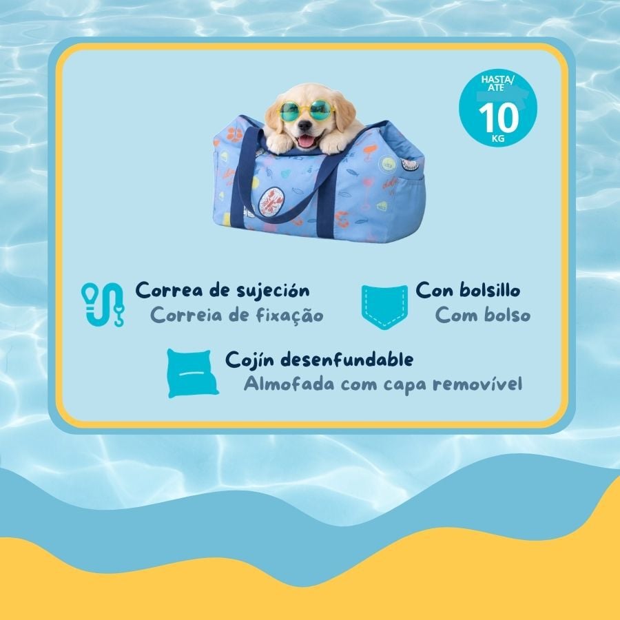 Summer Vibes Mochila Dolce Vita Azul para cachorros, , large indicador imagen numero 4
