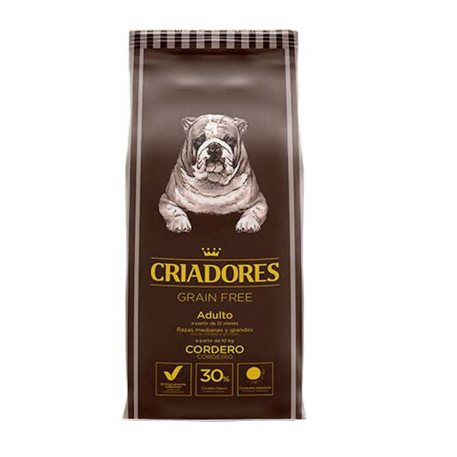 Criadores Grain Free Cordero pienso perro raza M-L Imagen numero 1