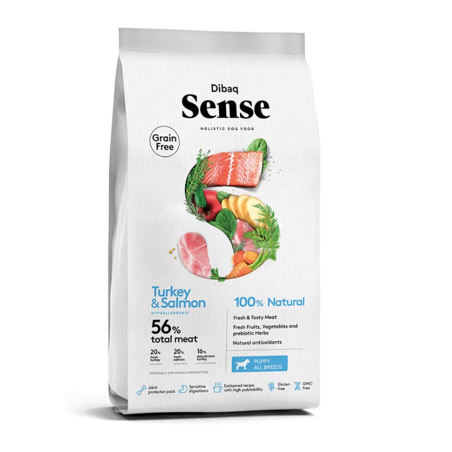 12 kg Dibaq Sense Grain Free Salm&oacute;n y Pavo pienso para cachorros, , large Imagen numero 1