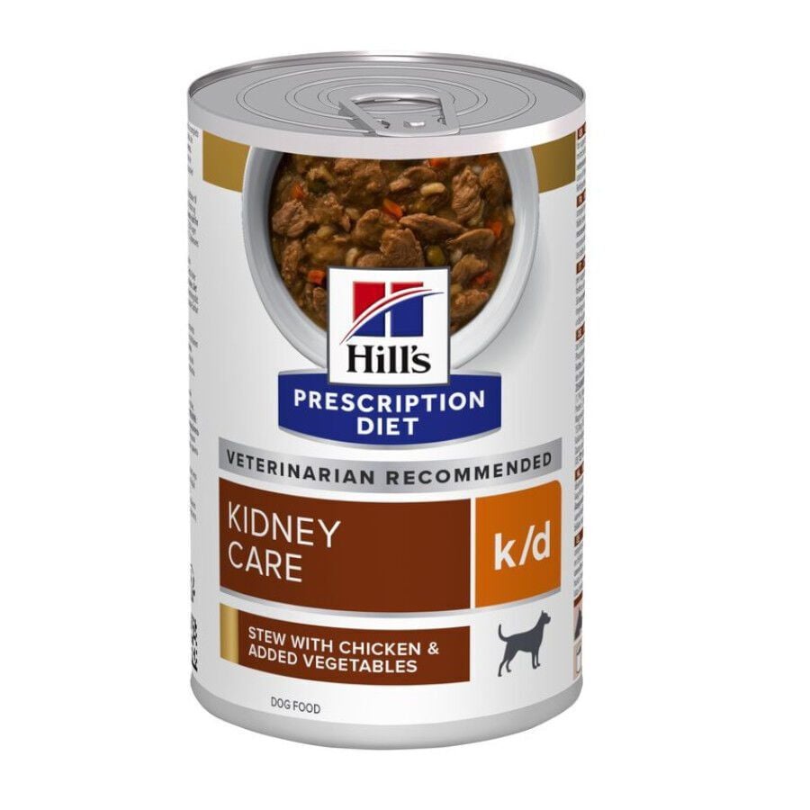 354 g Hill's Prescription Diet Kidney Care k/d Pollo y verduras en estofado lata para perros, , large indicador imagen numero 1