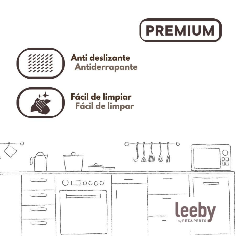 Leeby Comedero Antideslizante Acero Inoxidable para perros, , large indicador imagen numero 5