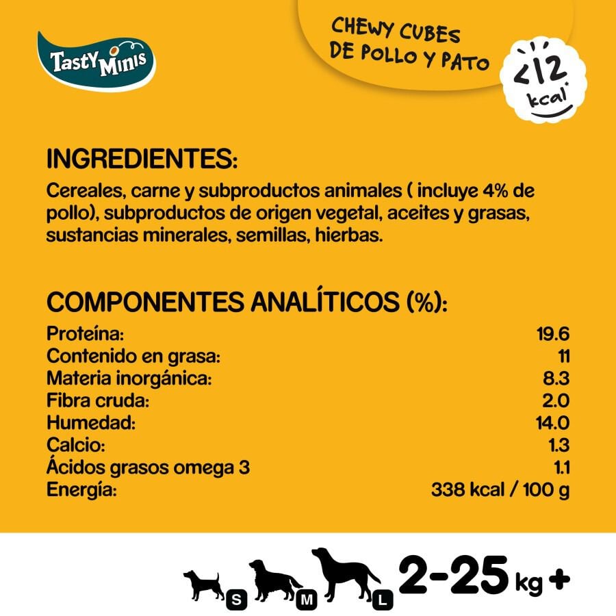 130 g Pedigree Tasty Mini Snacks Sabor Pollo y Pato para Perros, , large indicador imagen numero 4