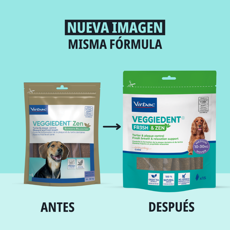 15 barritas Virbac L&aacute;minas Veggiedent Zen M para perros, , large Imagen numero 3