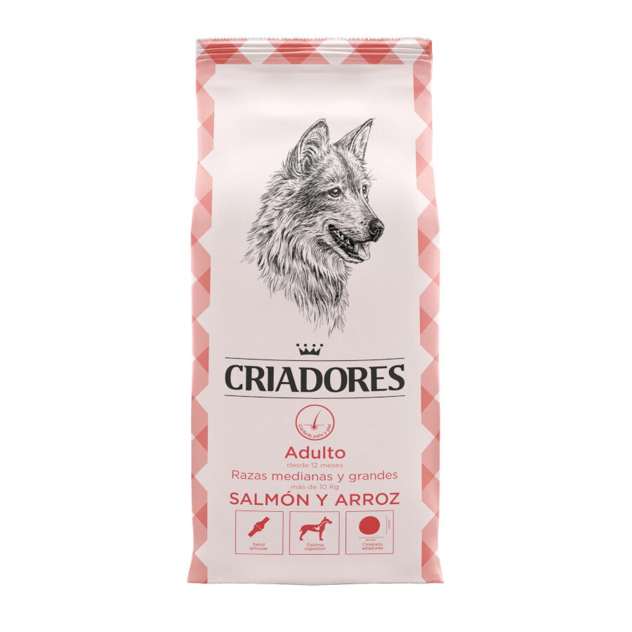 15 kg Criadores Adulto Salm&oacute;n y Arroz pienso para perros de razas medianas y grandes, , large Imagen numero 1