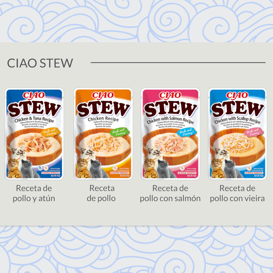 40 g Churu Stew Estofado de Pollo sobre para gatos, , large indicador imagen numero 4