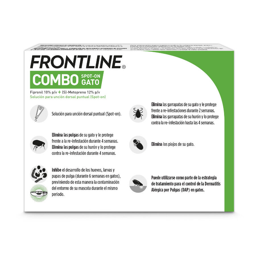 Frontline Combo Pipetas Antiparasitarias para gatos y hurones, , large indicador imagen numero 3