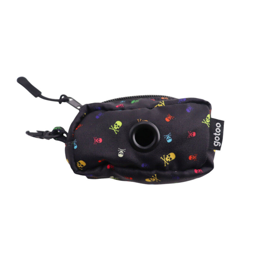 Gotoo Porta bolsas calavera negro para perros, , large indicador imagen numero 1