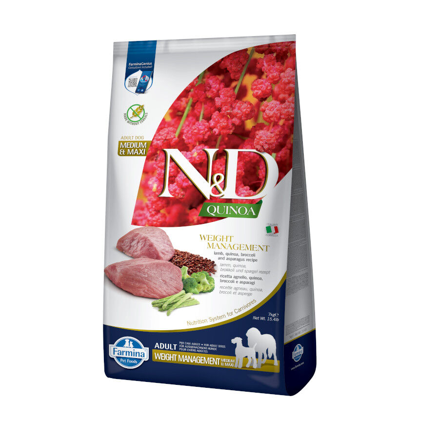 7 kg Farmina N&D Quinoa Control Peso Pienso Cordero para perros, , large Imagen numero 1