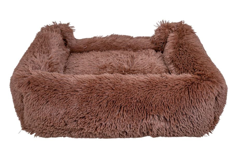 Leeby Cama Suave Antiestr&eacute;s de Pelo Marr&oacute;n para perros, , large indicador imagen numero 5