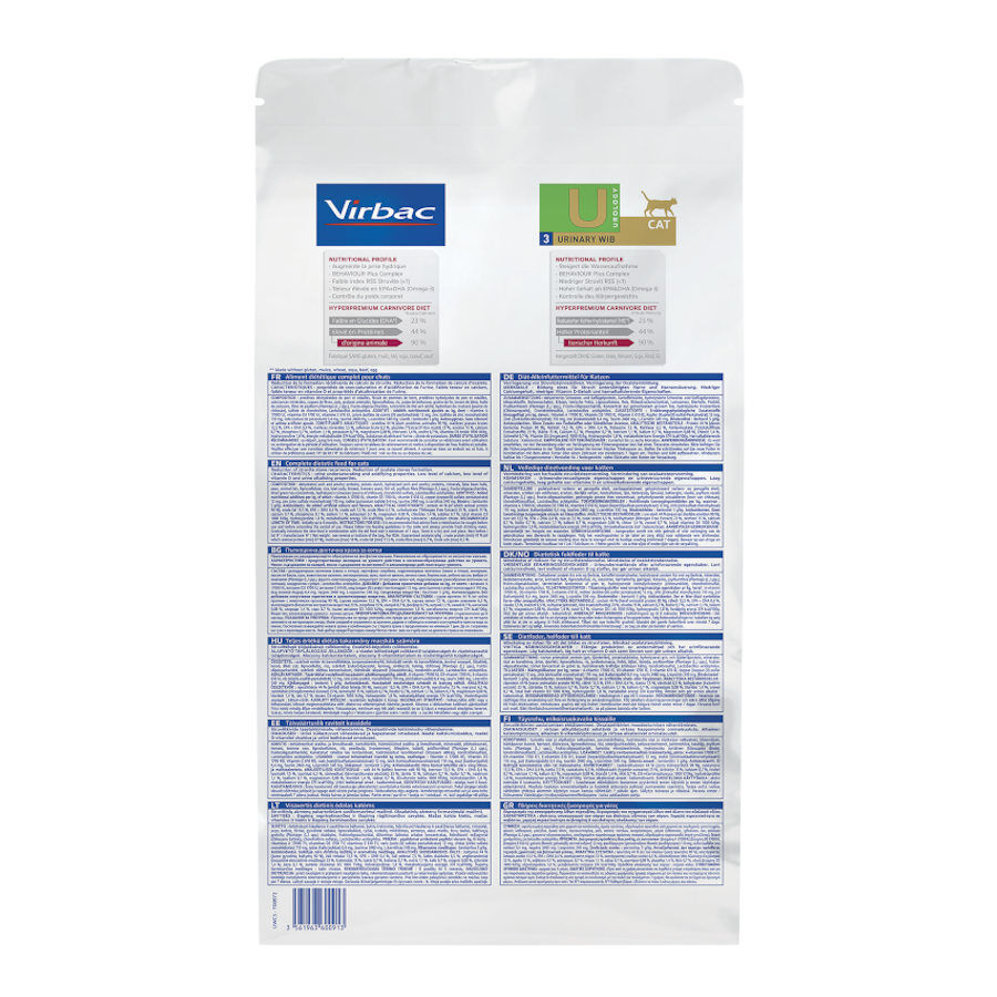 3 kg Virbac Veterinary HPM Urology - U3 Urinary WIB  pienso para gatos, , large indicador imagen numero 2