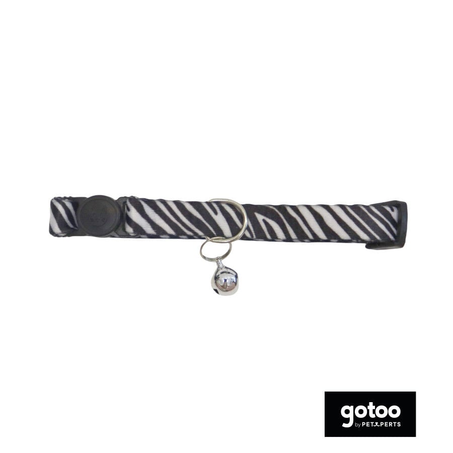 Gotoo Collar con cascabel de zebra para gatos, , large Imagen numero 2
