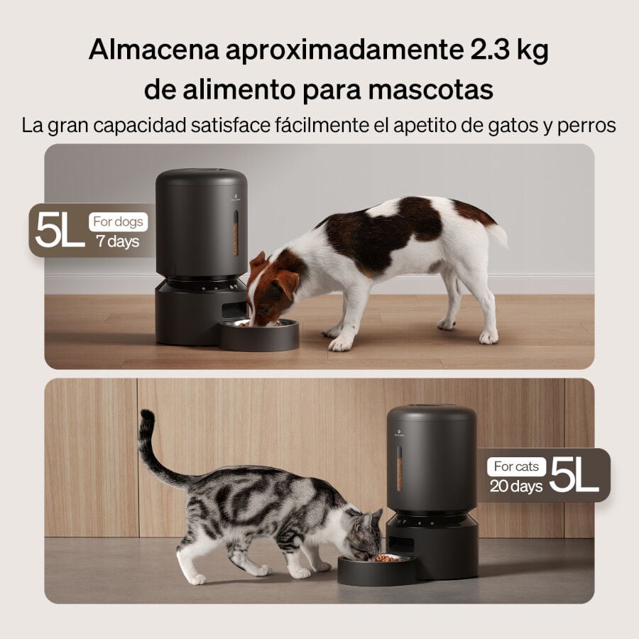 Petlibro Granary Wi-Fi Comedero Autom&aacute;tico Negro para perros y gatos, , large indicador imagen numero 6