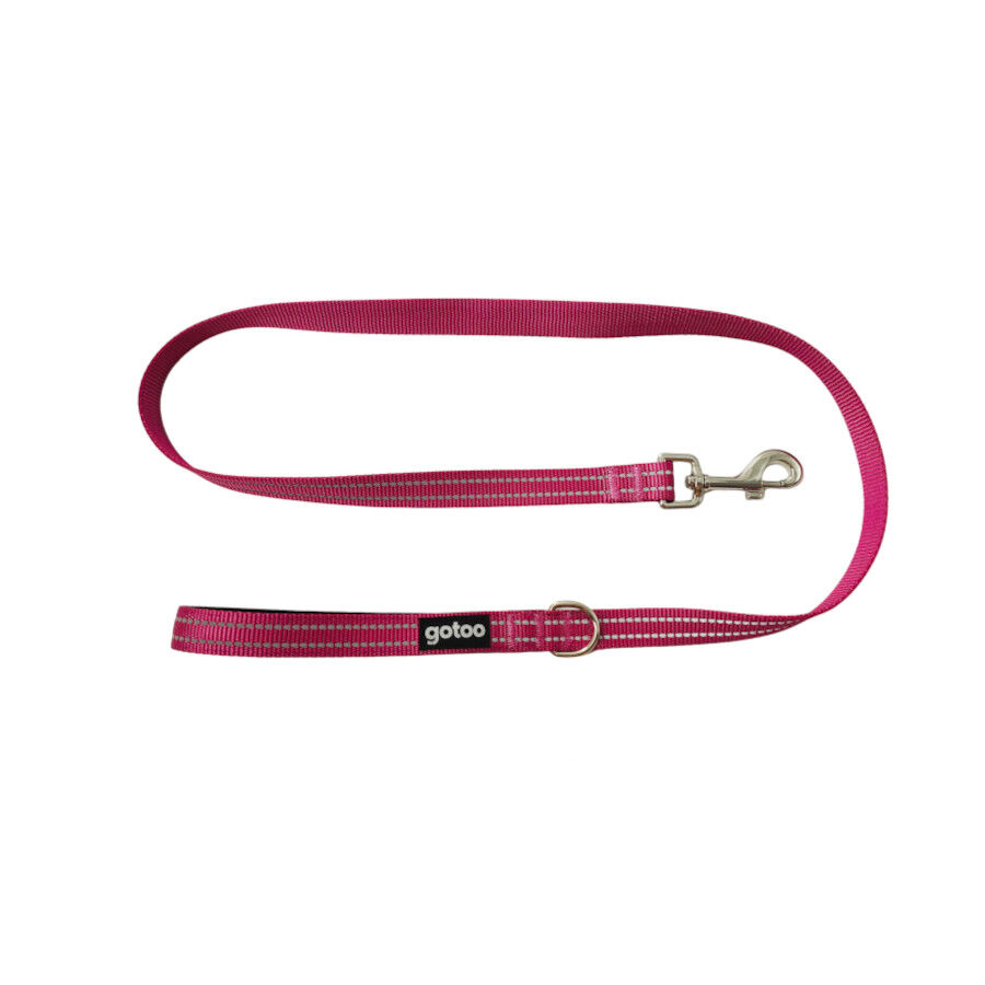 Gotoo Correa de nylon reflectante rosa para perros, , large indicador imagen numero 1
