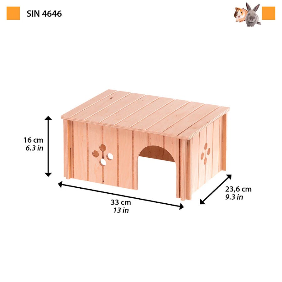 Ferplast SIN 4646 Caseta de Madera para conejos, , large Imagen numero 3