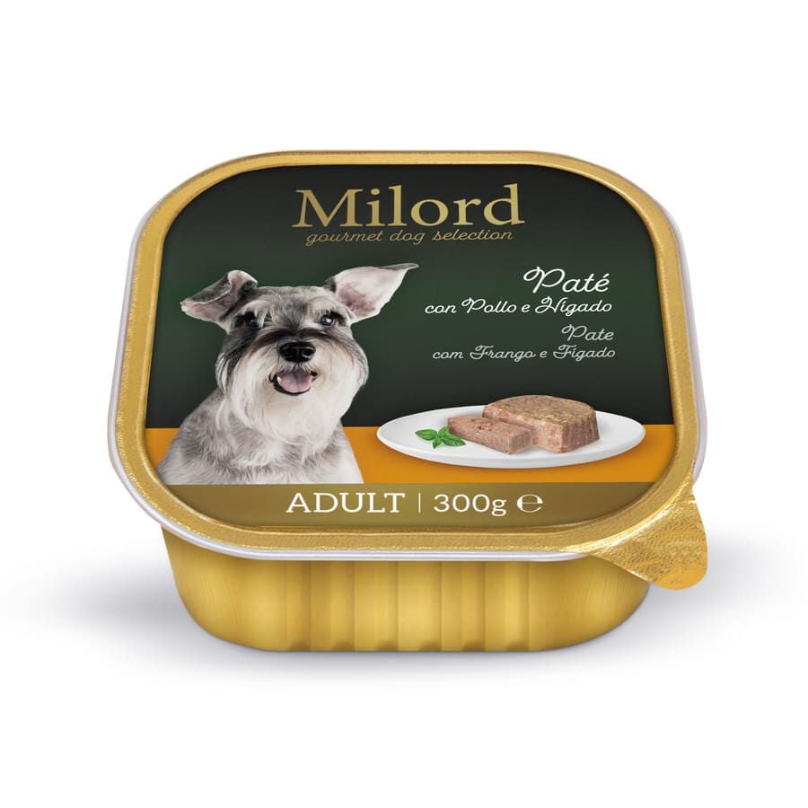300 g Milord Adult Pollo e H&iacute;gado en Pat&eacute; tarrina para perros, , large indicador imagen numero 1