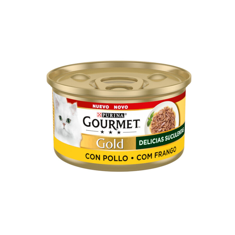 85 g Gourmet Gold Delicias Suculentas Pollo en Salsa lata para gatos, , large Imagen numero 2