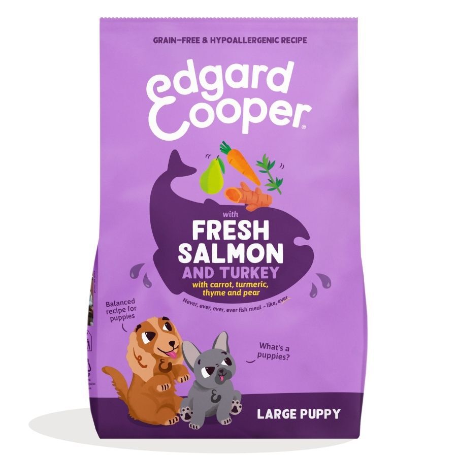 12 kg Edgard & Cooper Puppy Salm&oacute;n y Pavo pienso parra perros grandes, , large indicador imagen numero 1