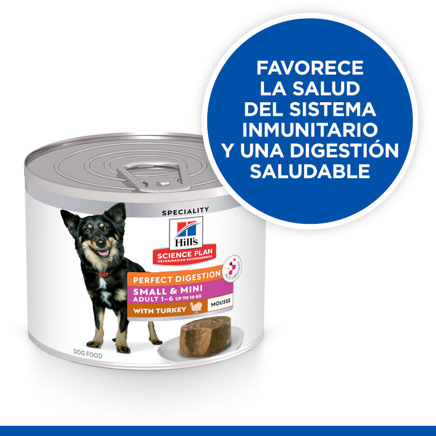 200 g Hill's Science Plan Adult Small & Mini Perfect Digestion Mousse de Pavo lata para perros, , large indicador imagen numero 3