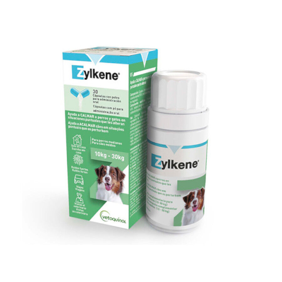 Vetoquinol Zylkene suplemento natural calmante en c&aacute;psulas para perros y gatos, , large indicador imagen numero 1