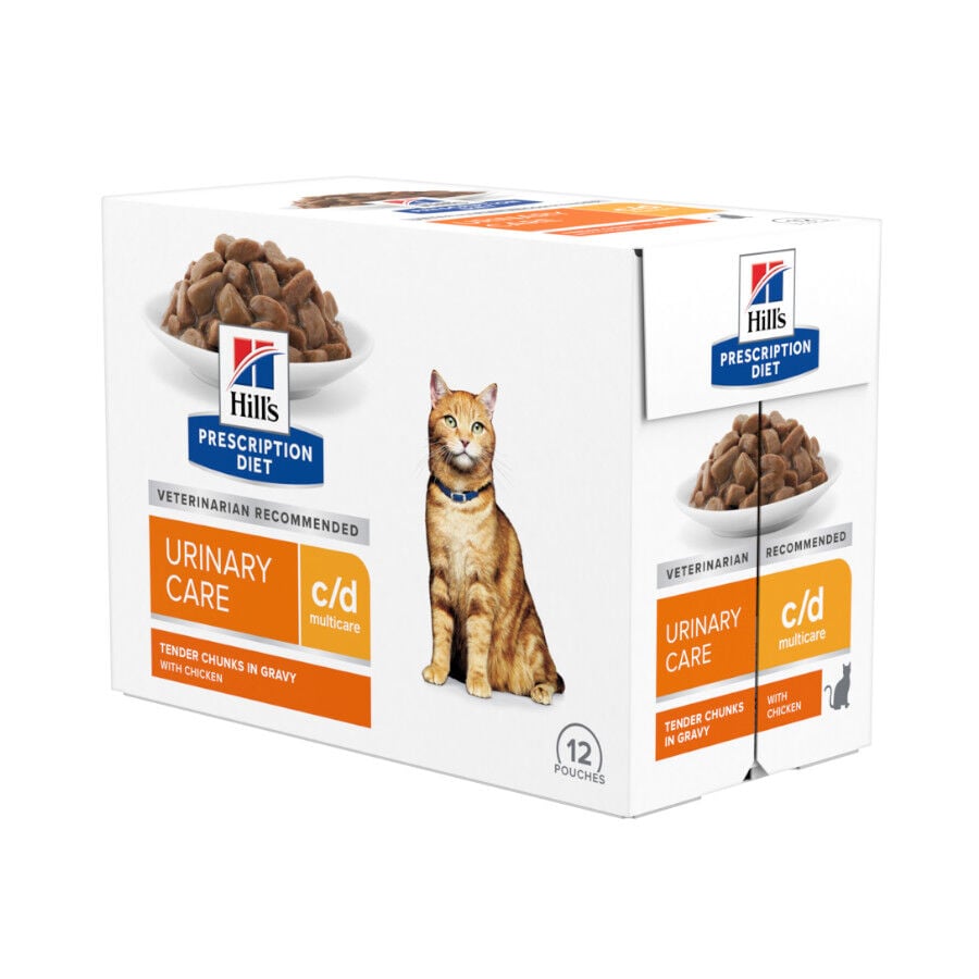 12 sobres x 85 g Hill's Prescription Diet Urinary Care c/d Pollo sobre para gatos, , large Imagen numero 1