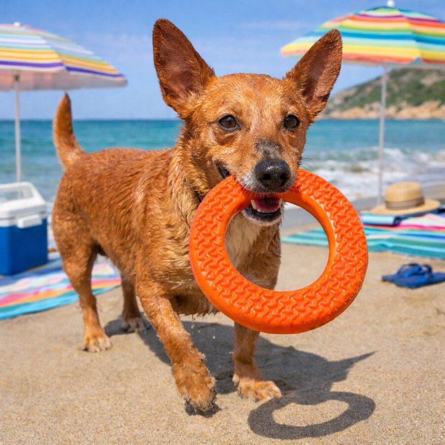 Summer Vibes Circulo Refrescante Naranja Mordedor para perros, , large indicador imagen numero 1