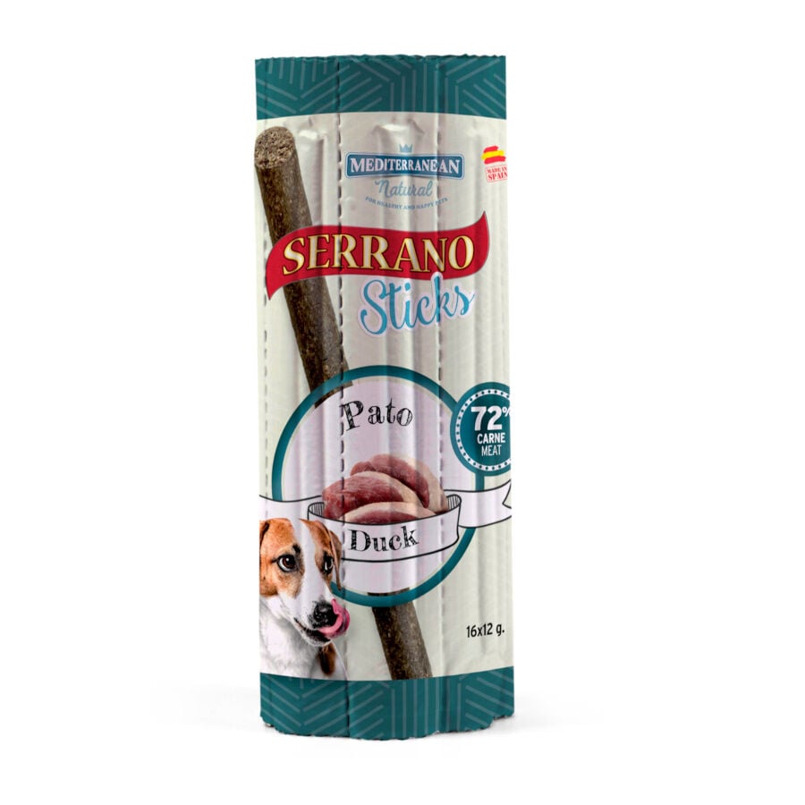 16 barritas Mediterranean Natural Serrano Barritas de Pato para perros, , large Imagen numero 1