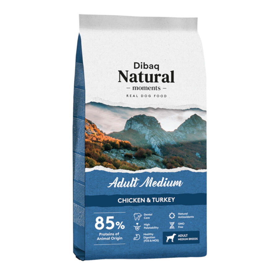 Dibaq Adult Medium Natural Moments Pollo y Pavo pienso para perros Imagen numero 1