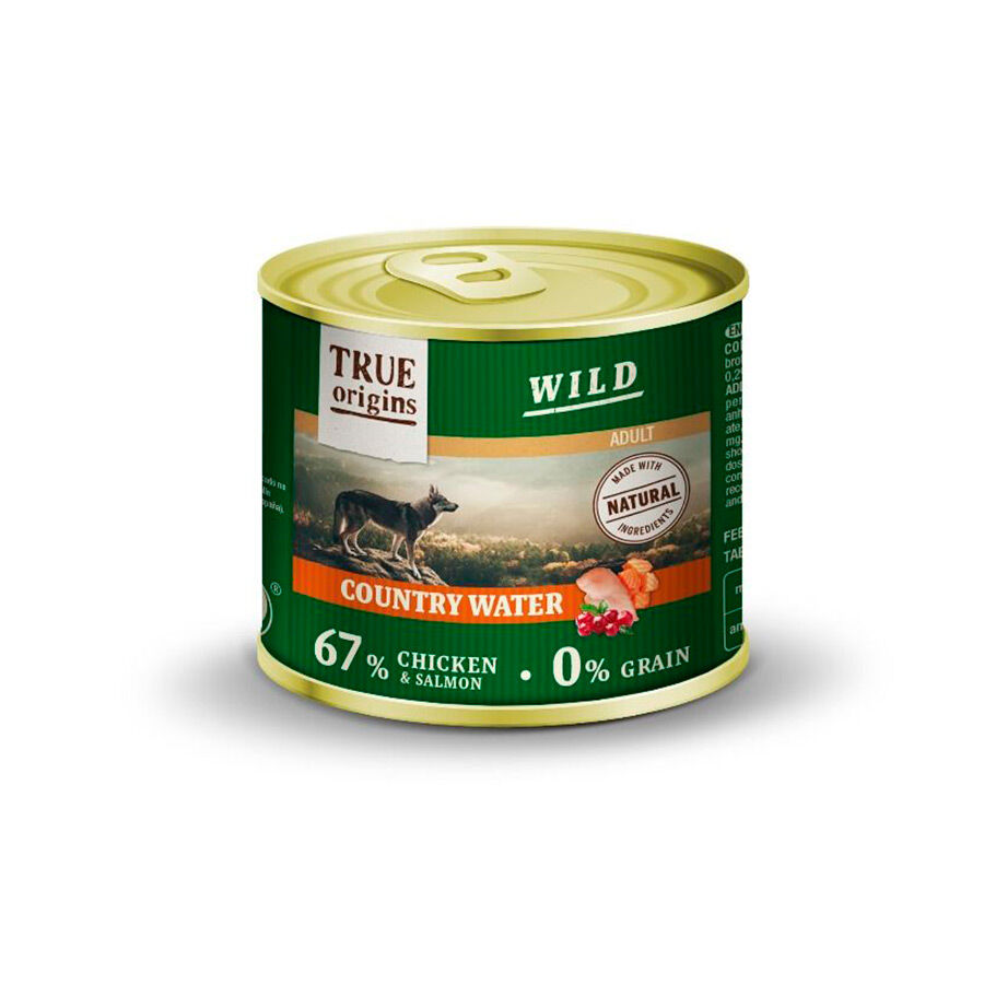 True Origins Wild Adult Country Water Pollo y Salm&oacute;n en pat&eacute; lata para perros
