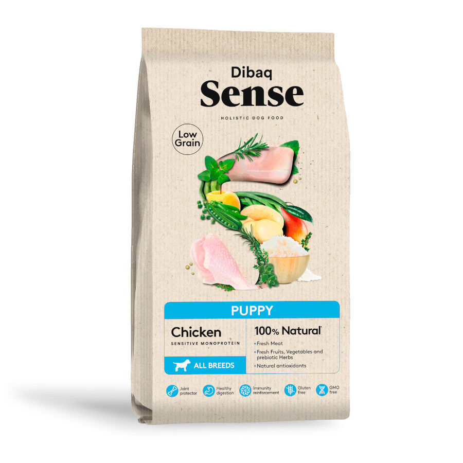 12 kg Dibaq Sense Low Grain Puppy Pollo Pienso para perros, , large indicador imagen numero 1