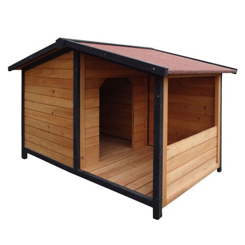 TK-Pet Rocky Caseta de Madera con Patio para perros, , large indicador imagen numero 2