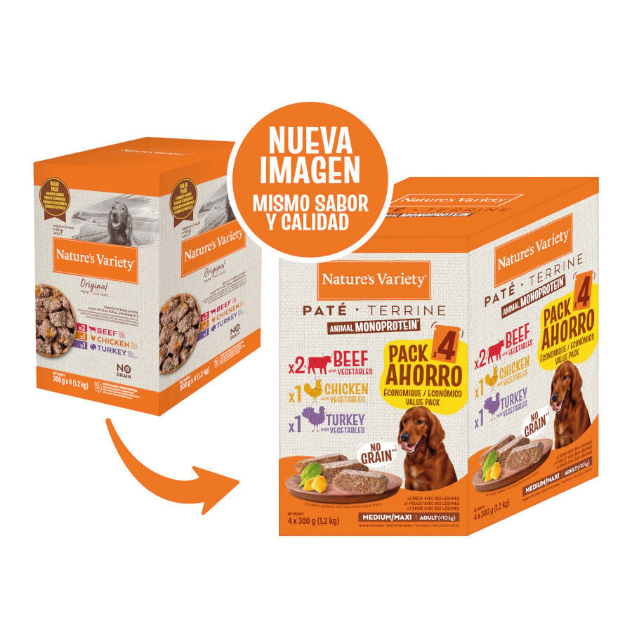 Nature's Variety Original Adult Medium Pat&eacute; sobre para perros