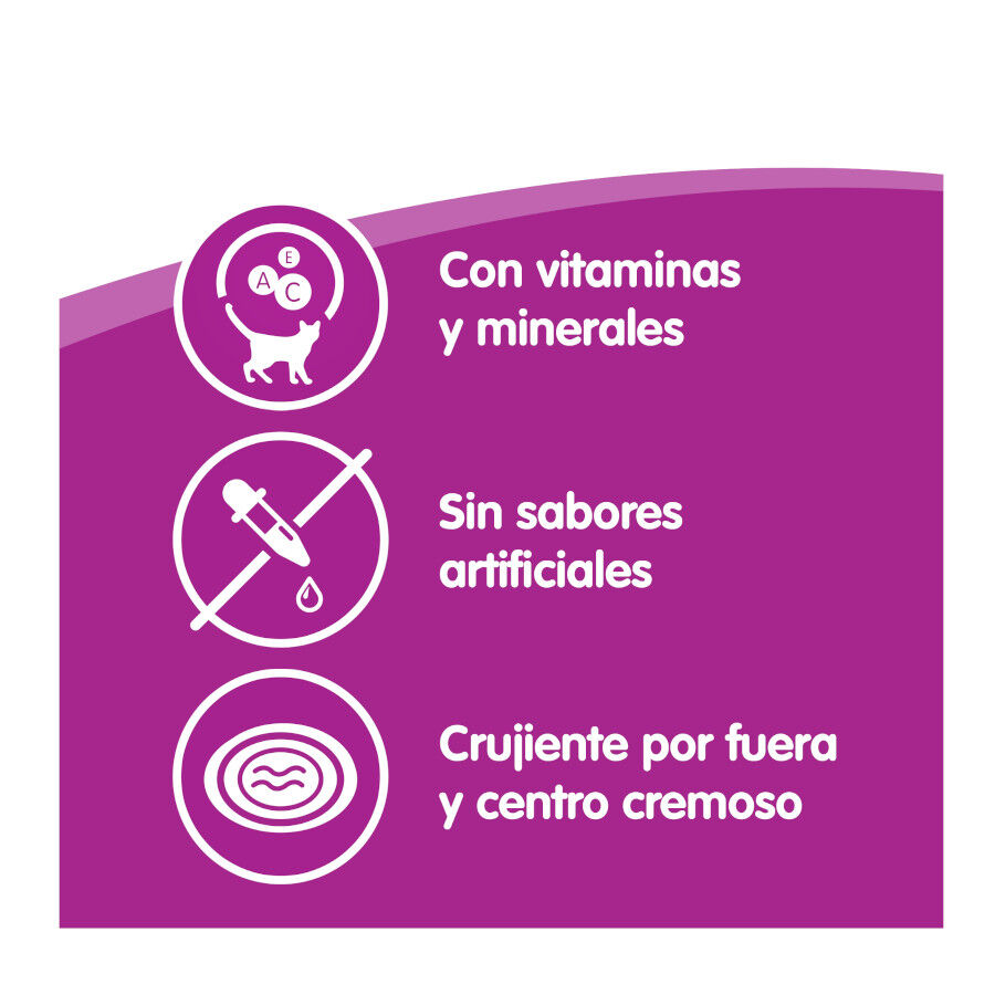 60 g Whiskas Temptations Snacks Pollo y Queso para Gatos, , large indicador imagen numero 3