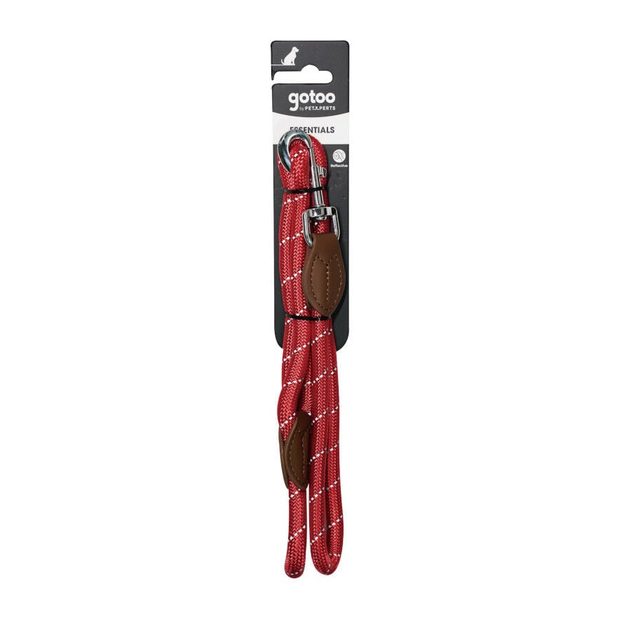 Gotoo Correa de cuerda reflectante roja para perros, , large Imagen numero 5