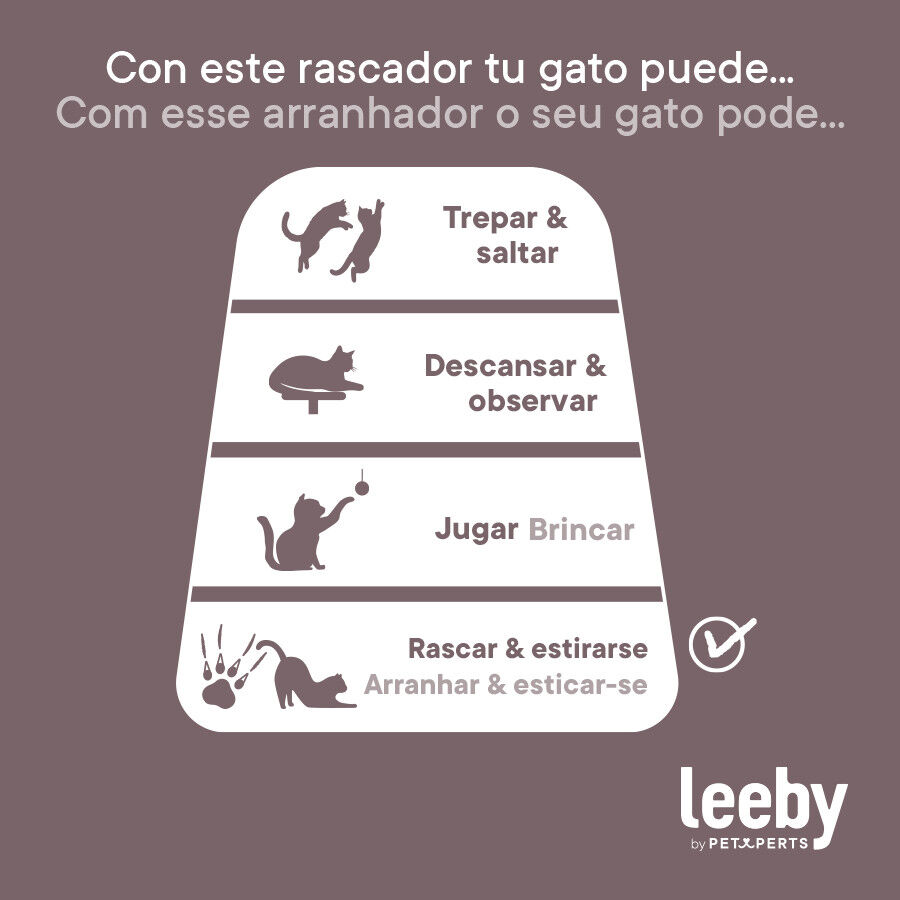 Leeby Kira tabla rascador de cart&oacute;n negro para gatos, , large indicador imagen numero 6