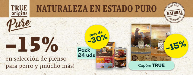 True Origins Pure: -15% en selección de pienso y -33% en selección de comida húmeda para perro